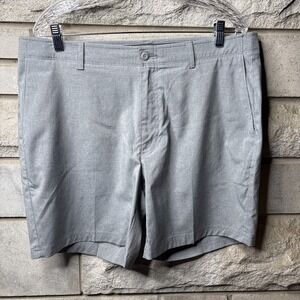 PGA Tour Golf Shorts Mens Size 38 Gray Stretch Zip Fly Casual Preppy